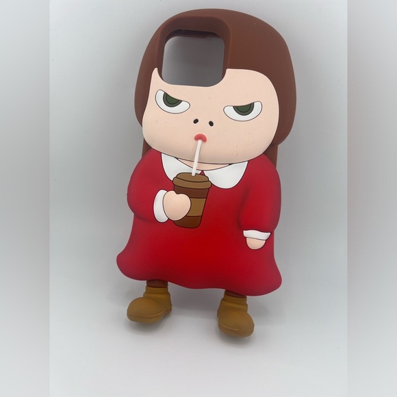 iPhone 16 Pro Max Case,Sassy Girl with Drink 3D Silicone Case,Funny & Protective - Picture 6 of 8